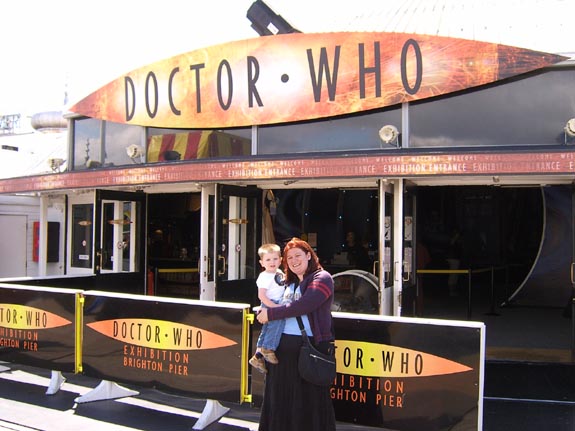 Marnie and Thomas outside the exhibition